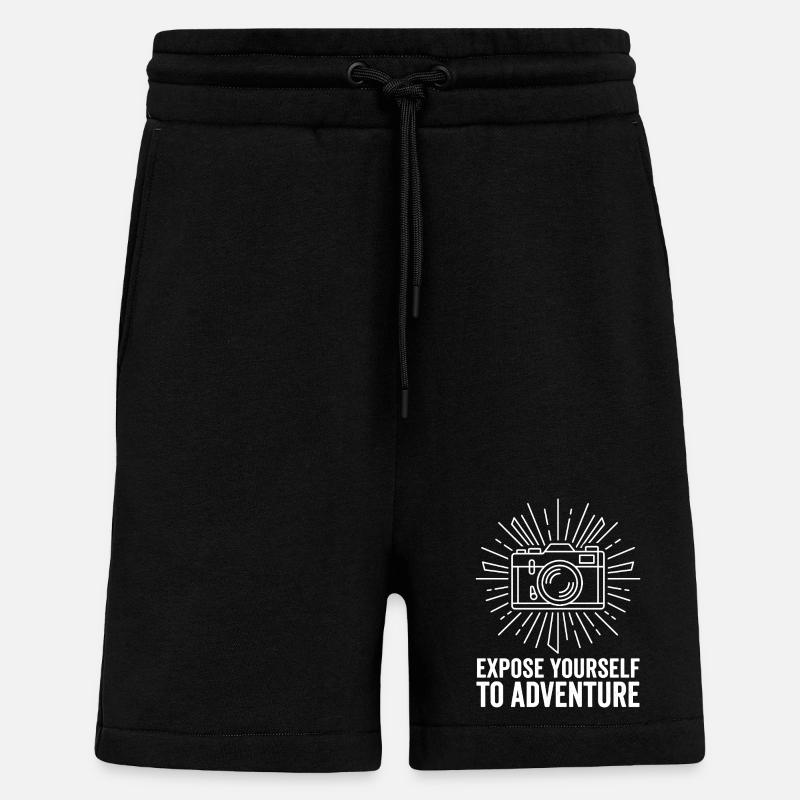 Exposez-vous à l’aventure - Short bio décontracté fabriqué en UE - SOLID BLACK