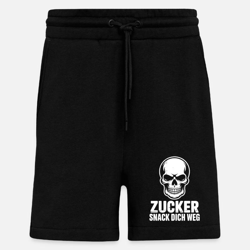 Zucker Schädel Snack Dich Weg - Shorts - made by SPREAD - SOLID BLACK