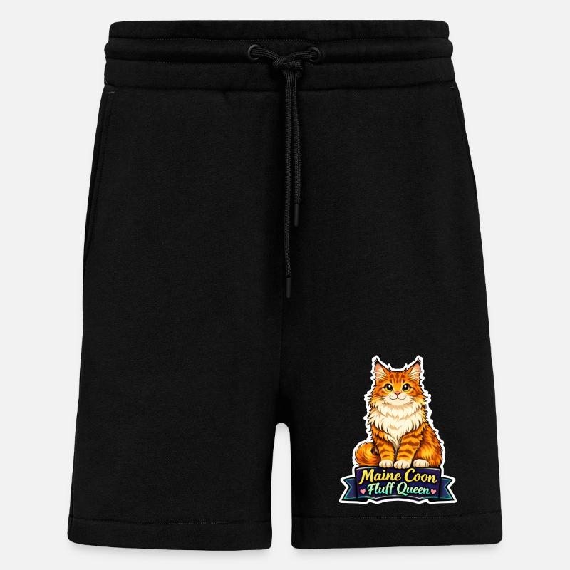 Maine Coon Fluff Queen Katze Design - Shorts - made by SPREAD - SOLID BLACK