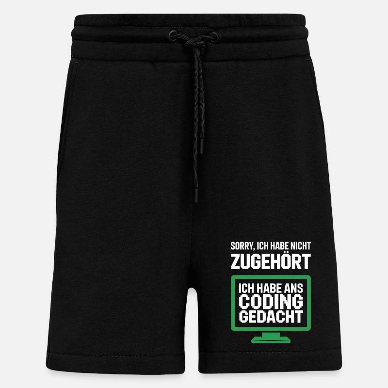 Coding Gedacht Bildschirm Spruch - Shorts - made by SPREAD - SOLID BLACK