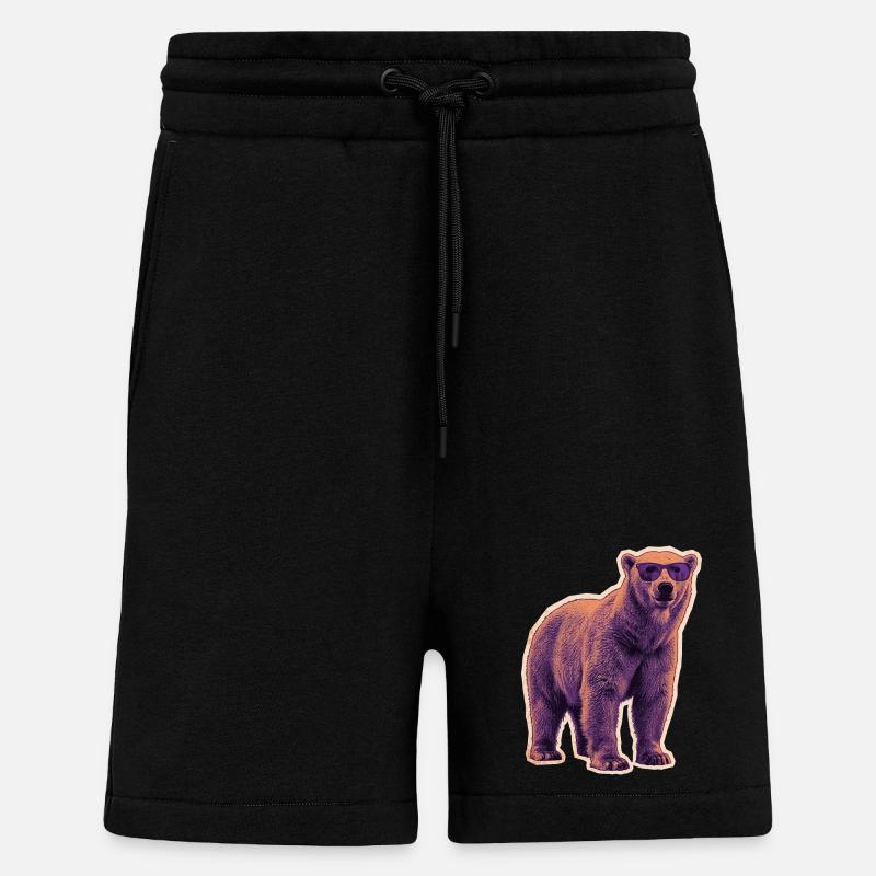 Sommer Eisbär Sonnenbrille - Shorts - made by SPREAD - SOLID BLACK