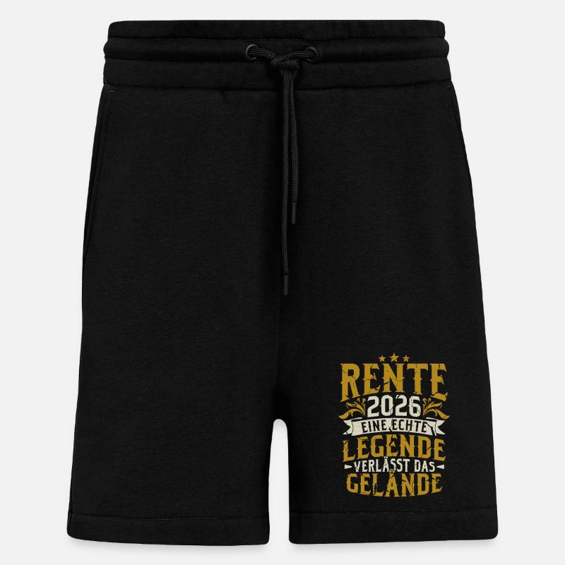 Rente 2026 Renter Ruhestand Geschenk - Shorts - made by SPREAD - SOLID BLACK