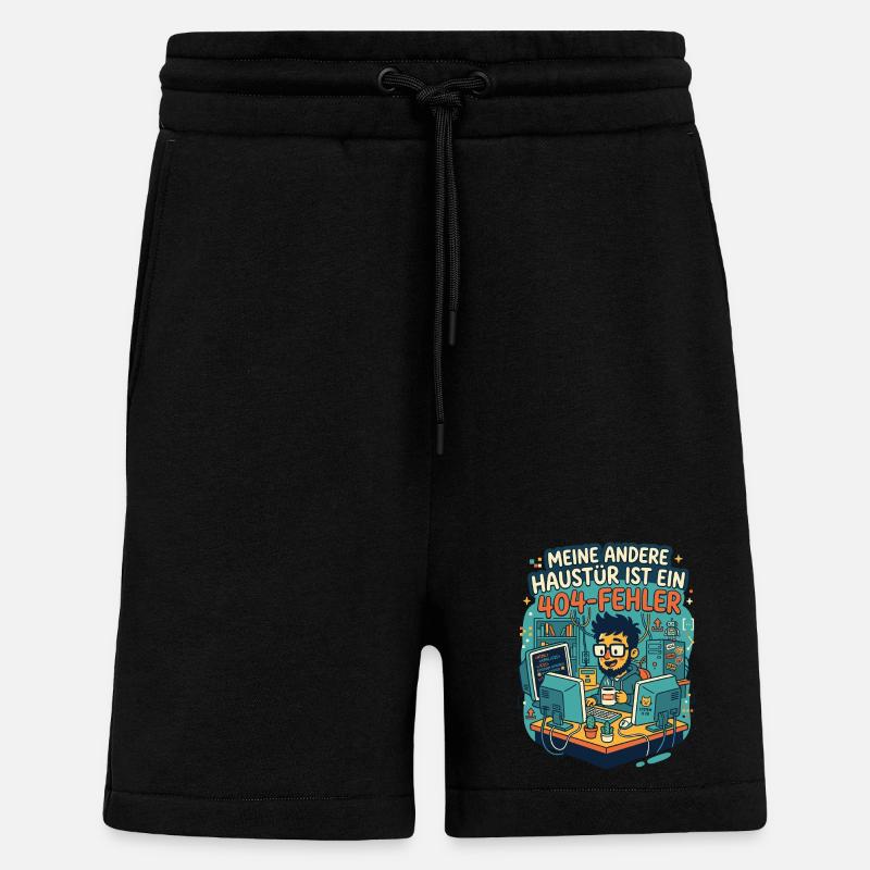 Programmierer 404 Fehler Humor - Shorts - made by SPREAD - SOLID BLACK