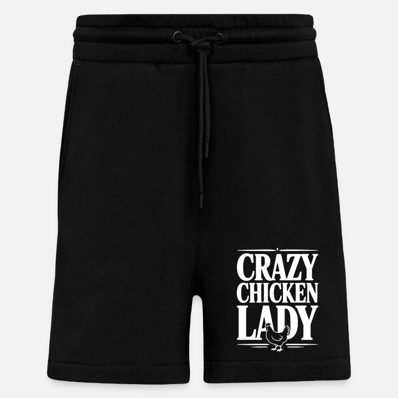 La folle du poulet - Short bio décontracté fabriqué en UE - SOLID BLACK