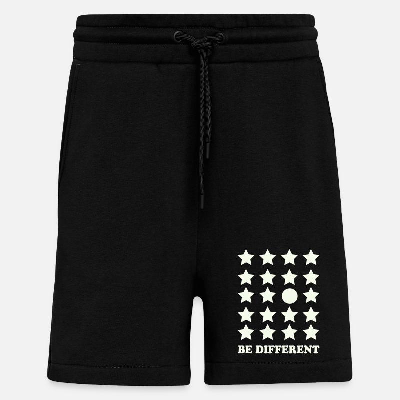 Be Different Sternenraster Kreis - Shorts - made by SPREAD - SOLID BLACK