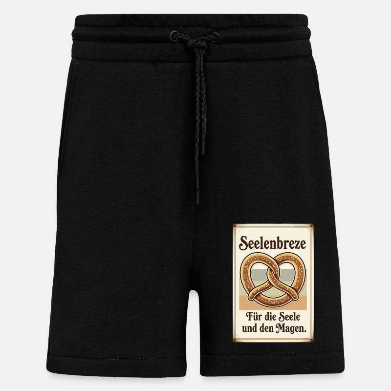 Bretzel à l’âme - Short bio décontracté fabriqué en UE - SOLID BLACK