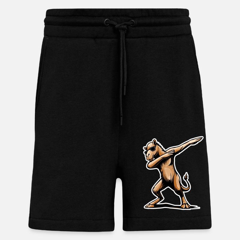 Stylisches Dabbing-Dromedar Design Geschenk - Shorts - made by SPREAD - SOLID BLACK