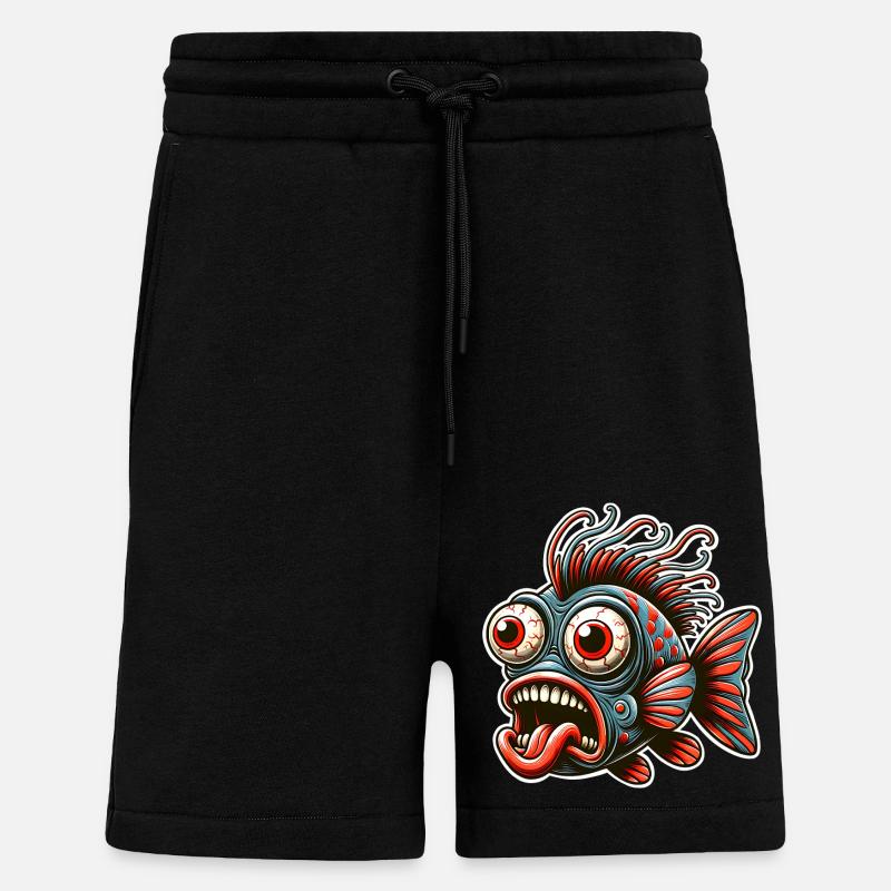 Fou de poisson - Short bio décontracté fabriqué en UE - SOLID BLACK