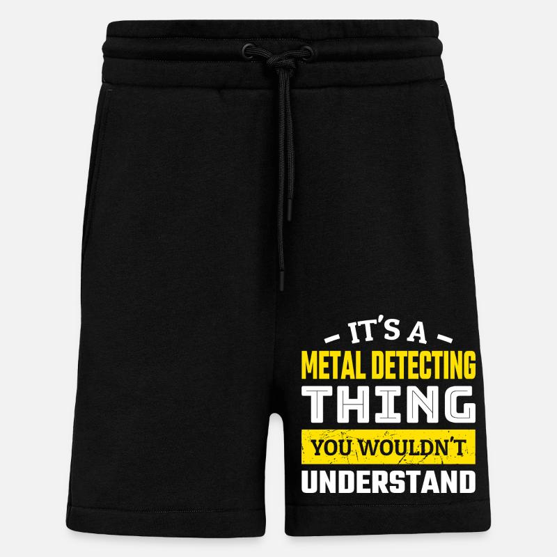 Détection de métaux - Short bio décontracté fabriqué en UE - SOLID BLACK