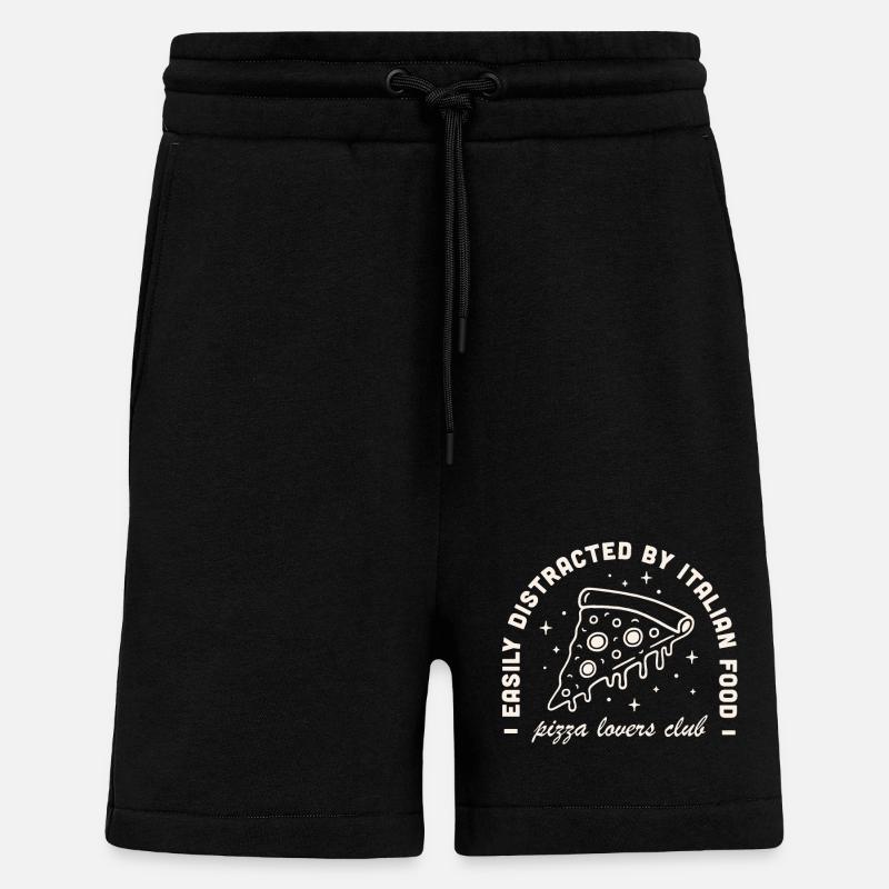 Humorvolle Pizza - Shorts - made by SPREAD - SOLID BLACK