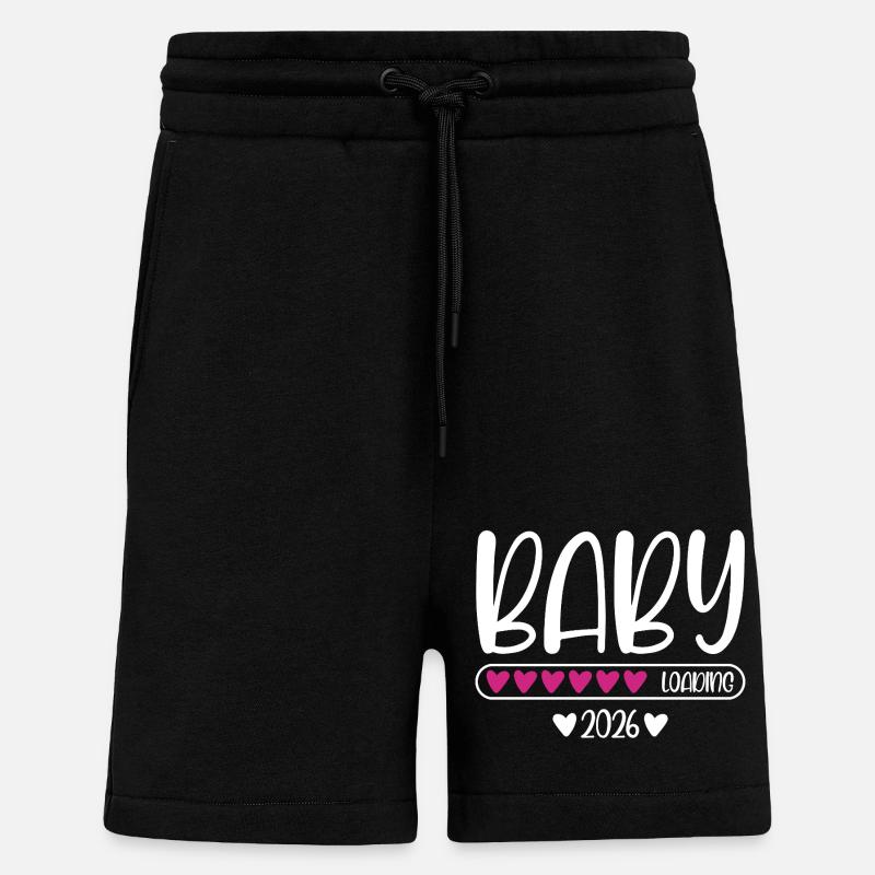 Baby 2026 loading - Shorts - made by SPREAD - SOLID BLACK