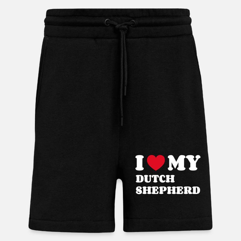 Dutch Shepherd Hollandse Herdershond - Shorts - made by SPREAD - SOLID BLACK