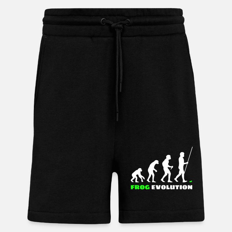 Frog Evolution - Shorts - made by SPREAD - SOLID BLACK