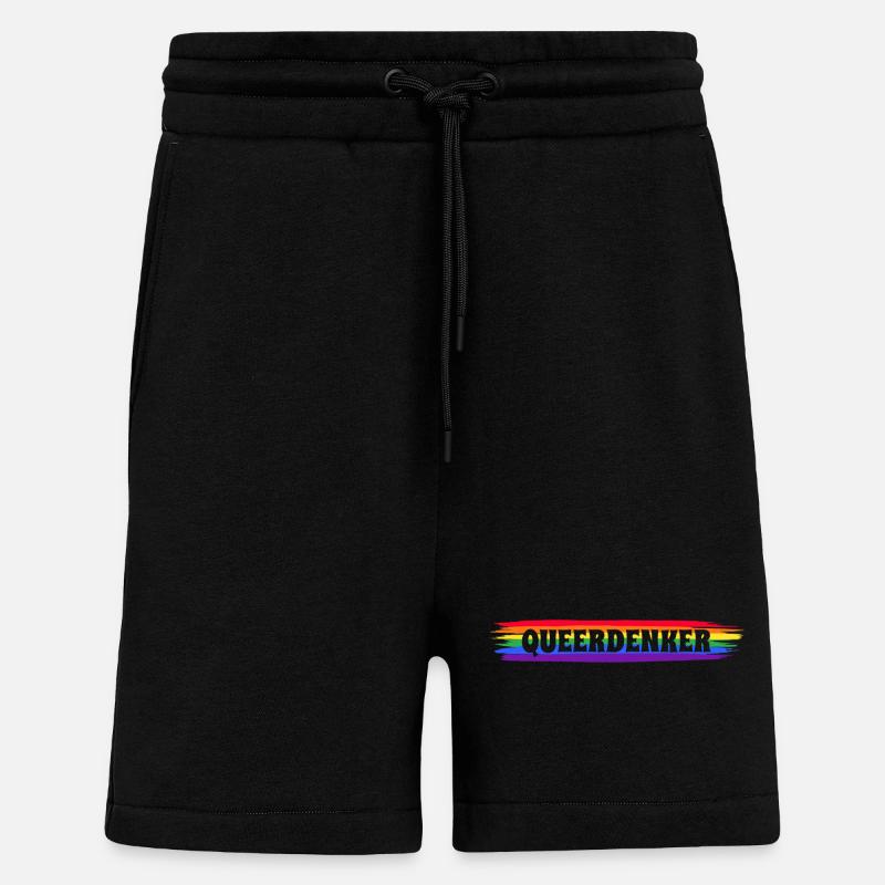 Penseur queer - Short bio décontracté fabriqué en UE - SOLID BLACK