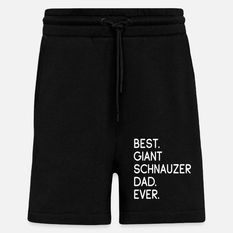 Riesenschnauzer Schnauzer géant - Short bio décontracté fabriqué en UE - SOLID BLACK