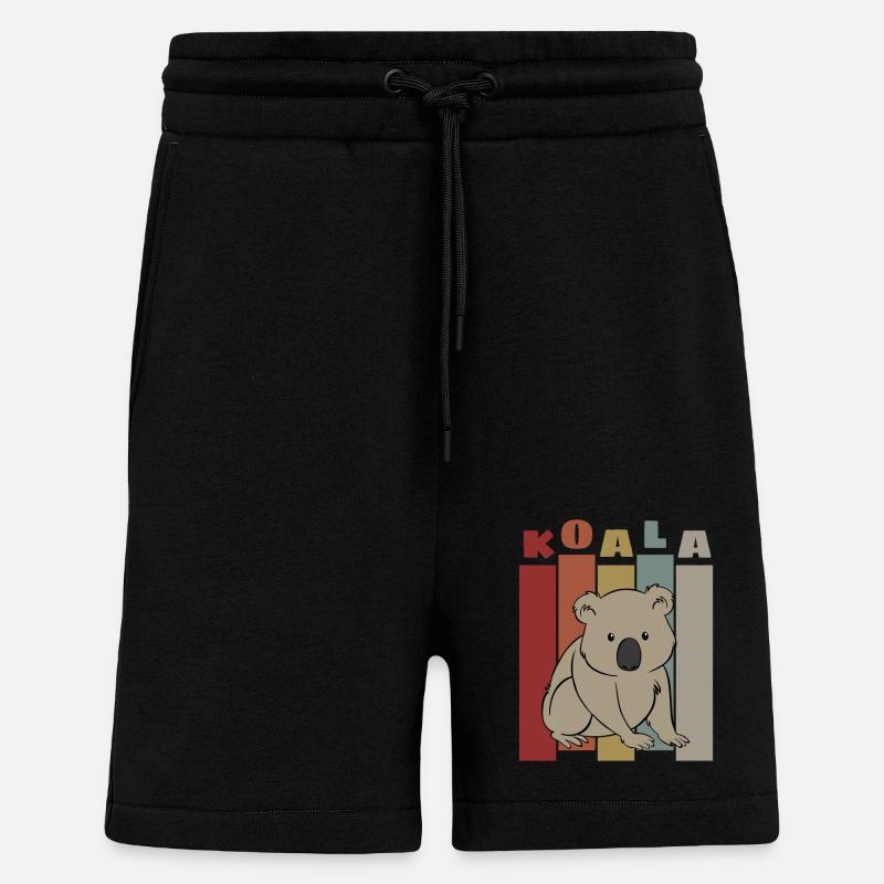 Koala Retro - Shorts - made by SPREAD - SOLID BLACK