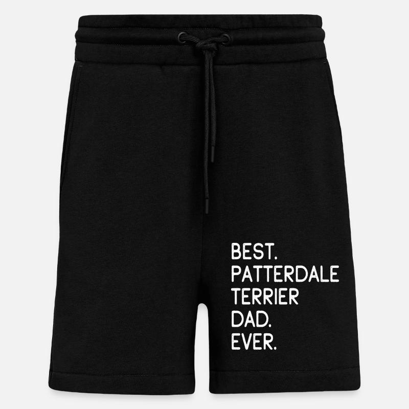Patterdale Terrier - Short bio décontracté fabriqué en UE - SOLID BLACK
