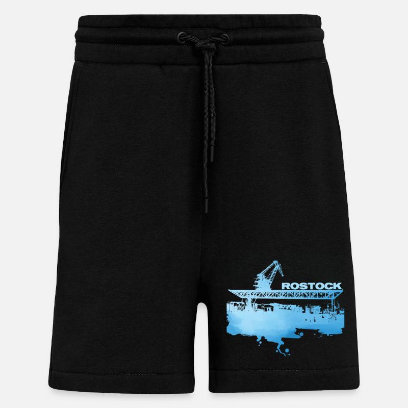 Stadthafen Rostock - Shorts - made by SPREAD - SOLID BLACK