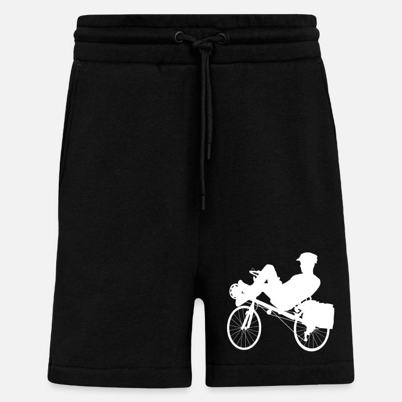 couché blanc - Short bio décontracté fabriqué en UE - SOLID BLACK