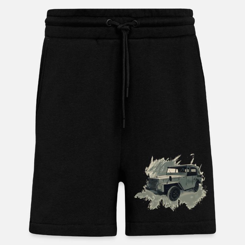 P-2-M - Short bio décontracté fabriqué en UE - SOLID BLACK