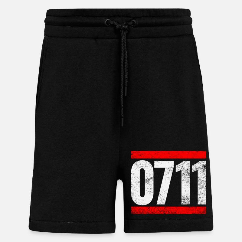0711 Stuttgart, Germany - Shorts - made by SPREAD - SOLID BLACK