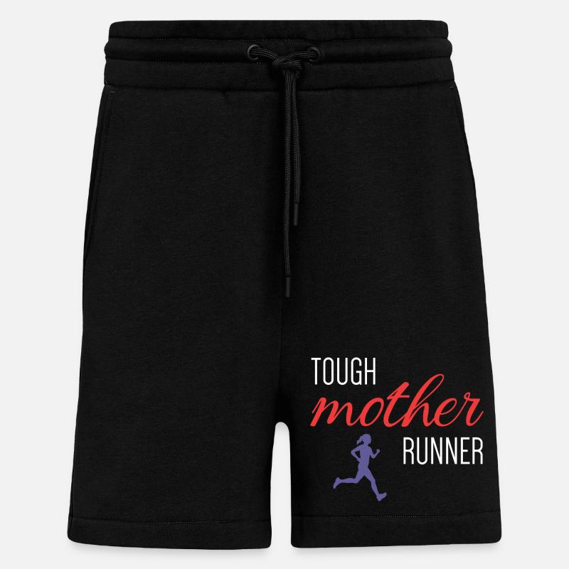 Mère coureuse coriace - Short bio décontracté fabriqué en UE - SOLID BLACK