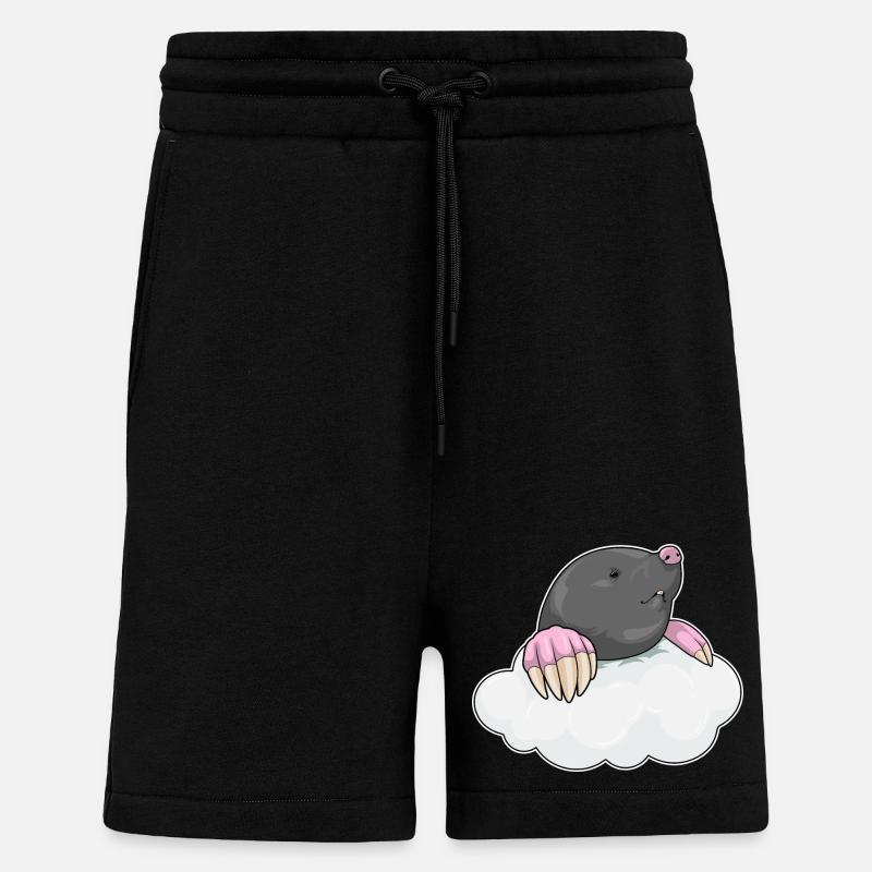 Mole clouds - Shorts - made by SPREAD - SOLID BLACK