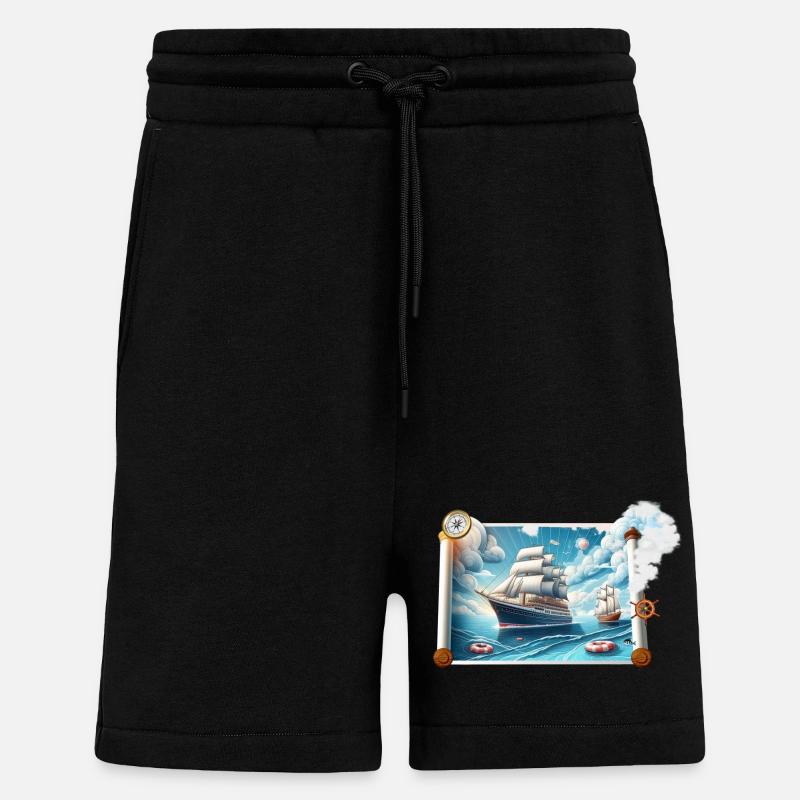 Nautische Segelreise - Shorts - made by SPREAD - SOLID BLACK