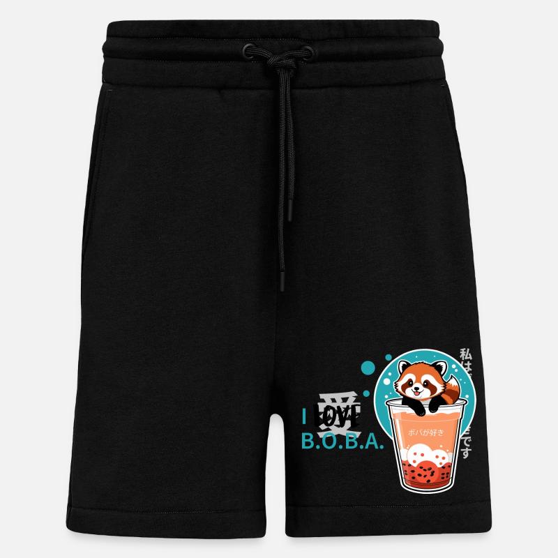 j’adore Boba - Short bio décontracté fabriqué en UE - SOLID BLACK
