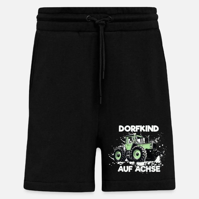 Villaggio kid sulla strada MB trac - Pantaloncini ecologici casual Made in UE - SOLID BLACK