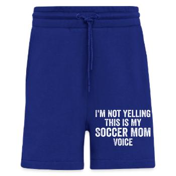 Funny Soccer Mom Voice - Short bio décontracté fabriqué en UE - Iconic Blue - Devant