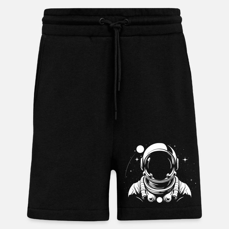 Astronaut schwarz-weiß - Shorts - made by SPREAD - SOLID BLACK