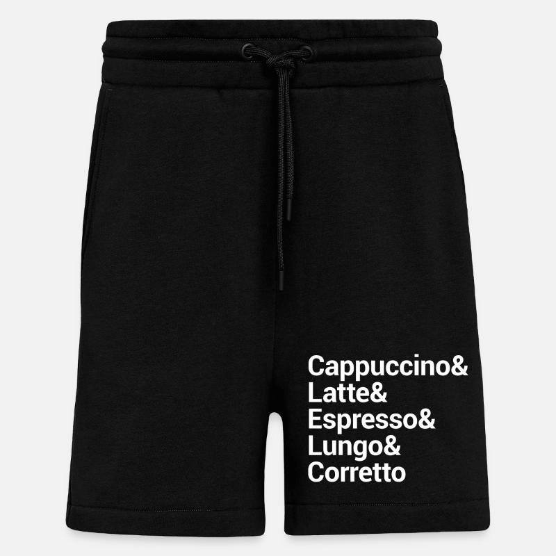 Kaffee-Stil Typografie Design - Shorts - made by SPREAD - SOLID BLACK