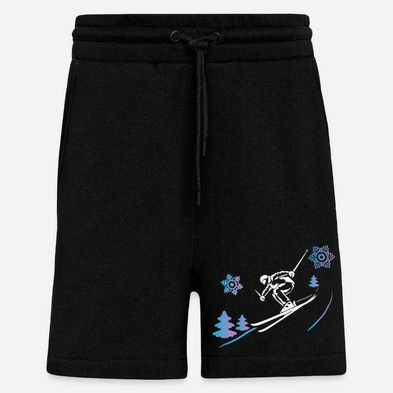 Skifahrer im Winterschnee - Shorts - made by SPREAD - SOLID BLACK