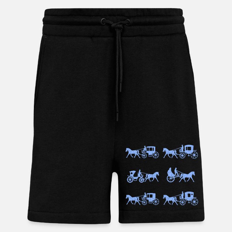 Cocher de calèche - Short bio décontracté fabriqué en UE - SOLID BLACK