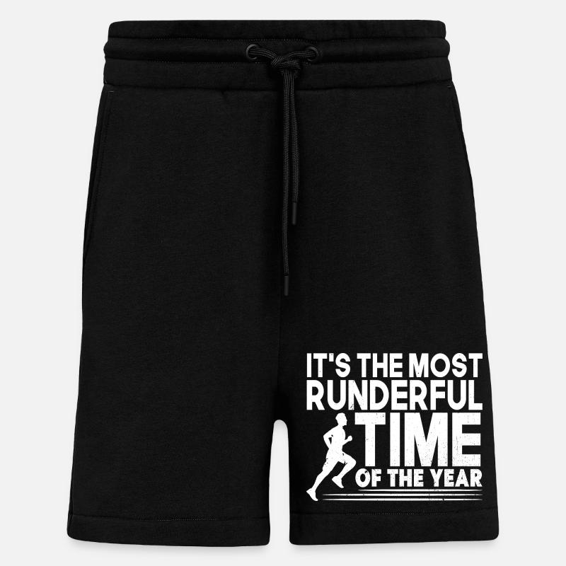 Marathon Runner Most Runderful Time Running - Shorts - made by SPREAD - SOLID BLACK