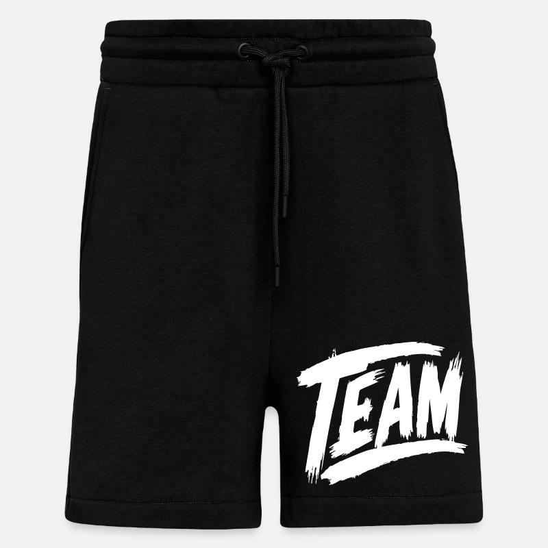 Lettrage d’équipe - Short bio décontracté fabriqué en UE - SOLID BLACK