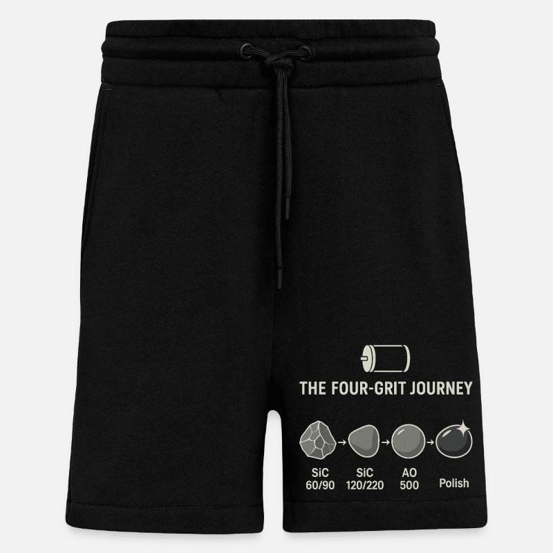 The four-step grinding process - Shorts - made by SPREAD - SOLID BLACK