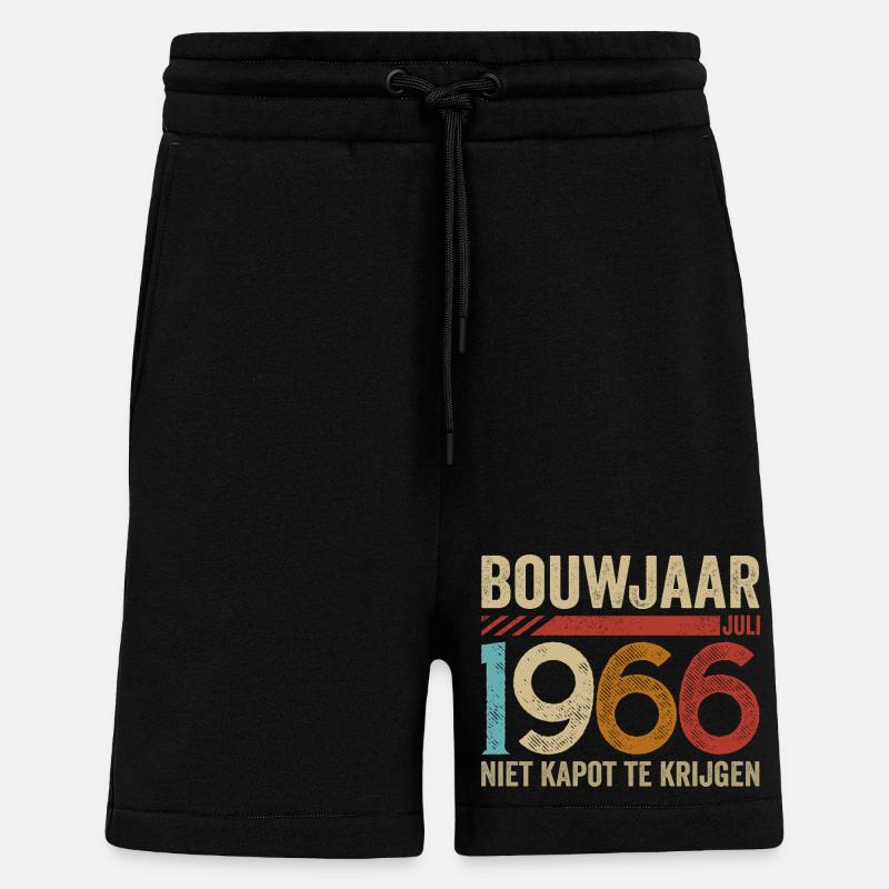 Baujahr Juli 1966 unzerstörbar - Shorts - made by SPREAD - SOLID BLACK