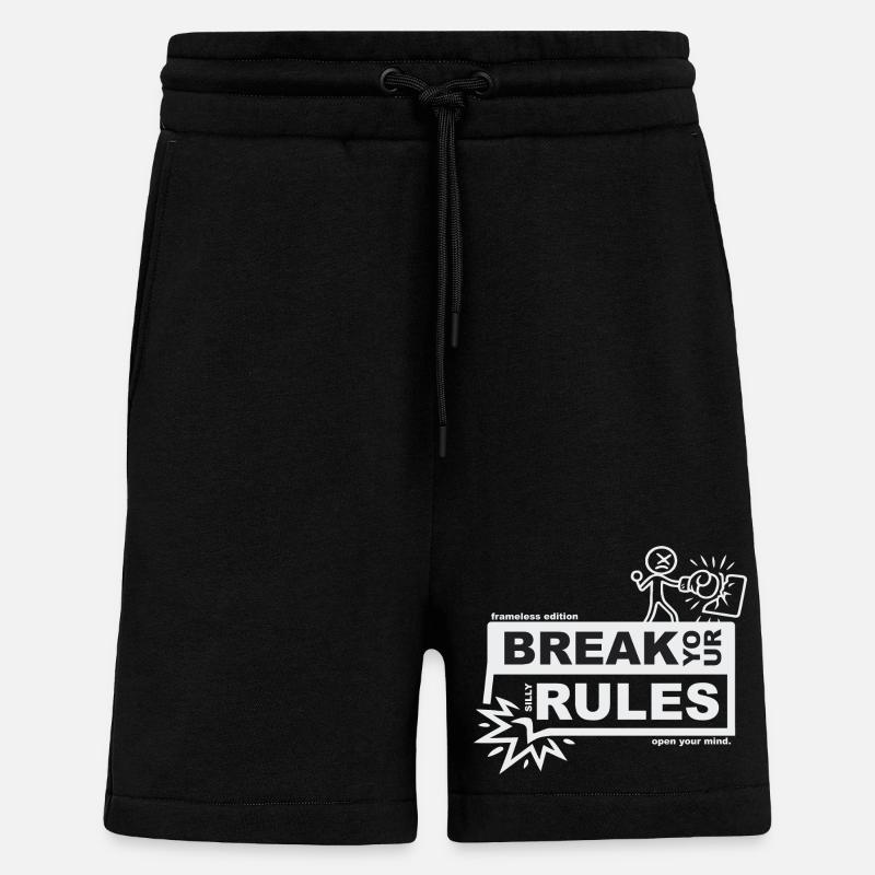 Break your silly rules - frameless edition - Shorts - made by SPREAD - SOLID BLACK