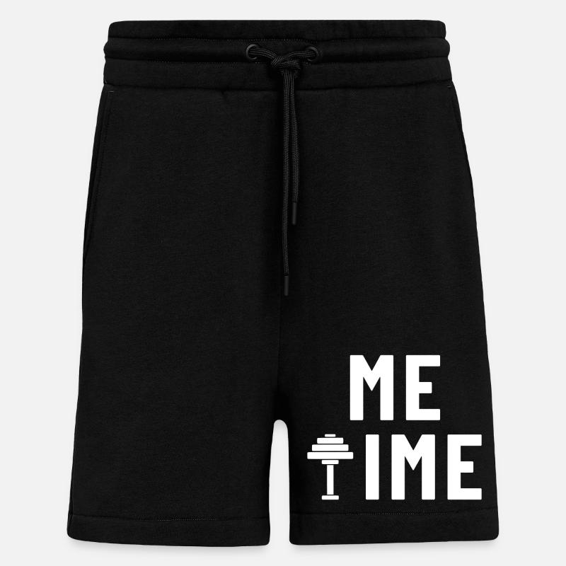 Me Time Dumbbell Gym - Shorts - made by SPREAD - SOLID BLACK
