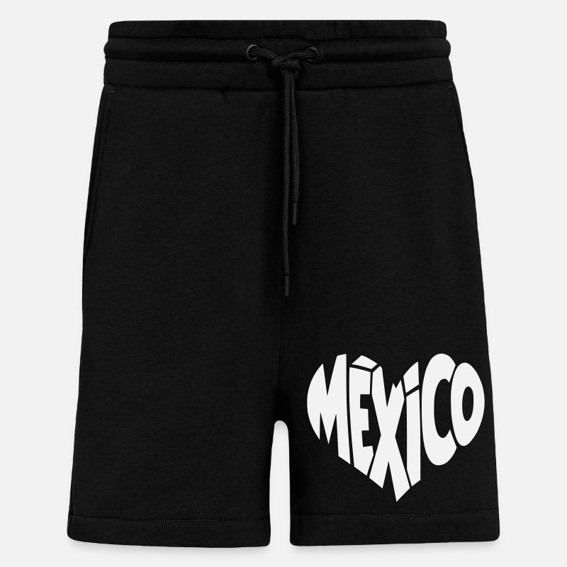 Cœur de Lettrage du Mexique - Short bio décontracté fabriqué en UE - SOLID BLACK