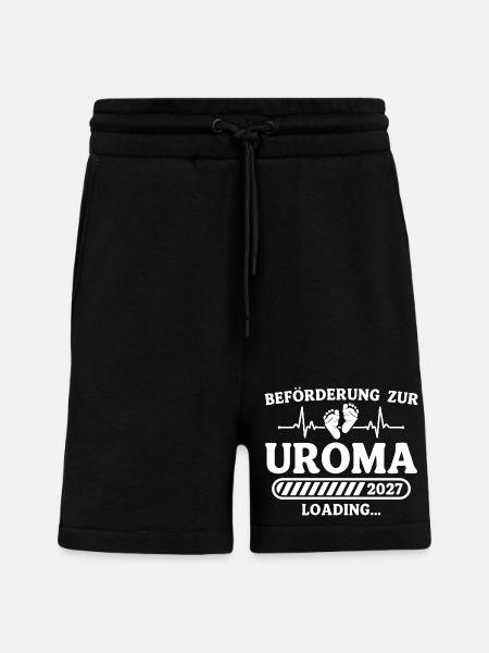 Uroma 2027 Loading – Baby Ankündigung Geschenk - Shorts - made by SPREAD - SOLID BLACK