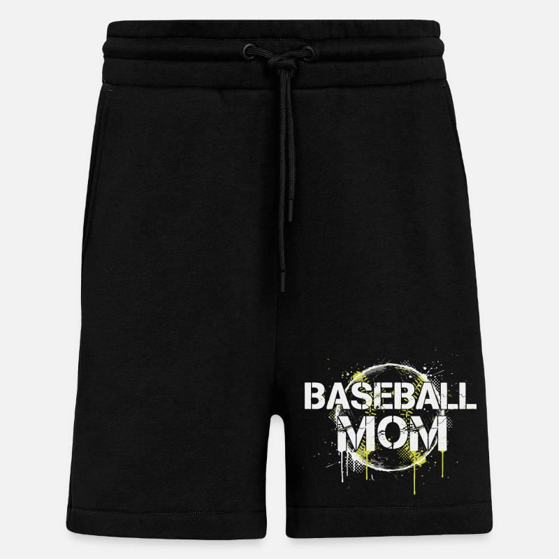 Maman de baseball - Short bio décontracté fabriqué en UE - SOLID BLACK