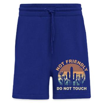 Not Friendly Do Not Touch Sarcastic Quote Funny - Shorts - made by SPREAD - Iconic Blue - Front