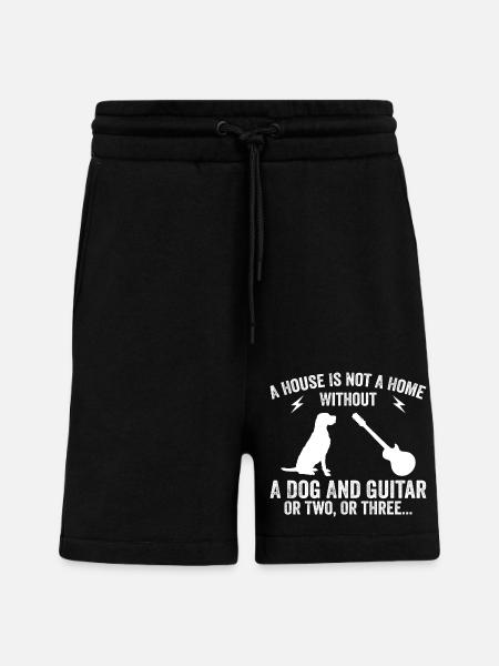 Guitarist and dog lover - Shorts - made by SPREAD - SOLID BLACK