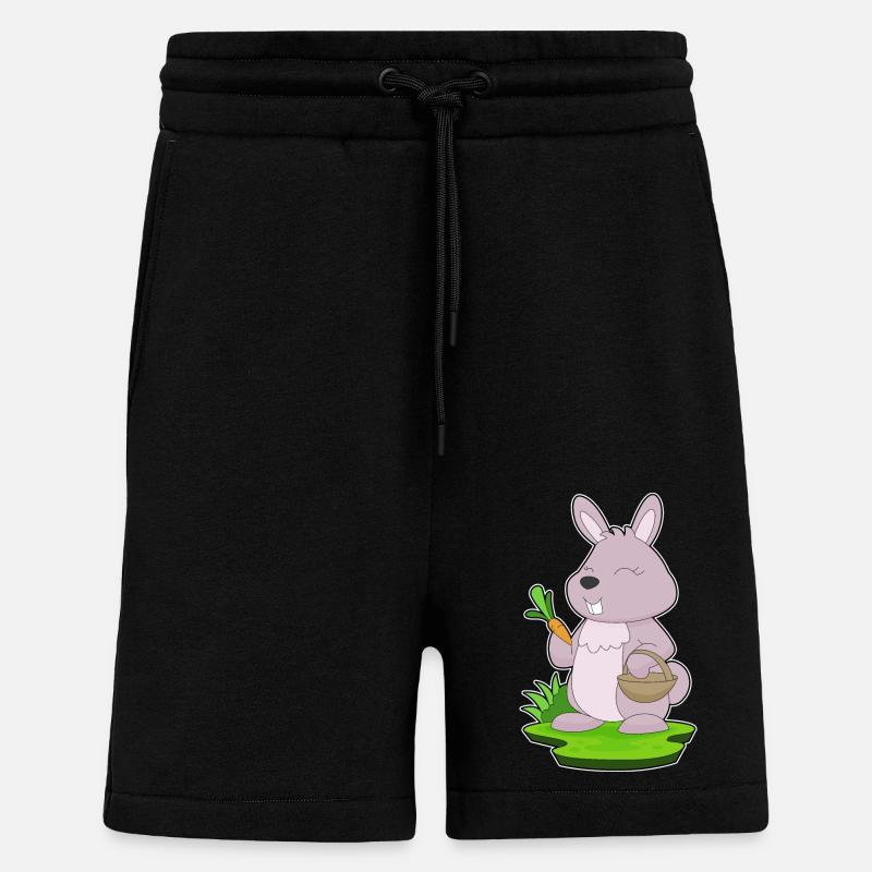 Rabbit Carrot Basket - Shorts - made by SPREAD - SOLID BLACK