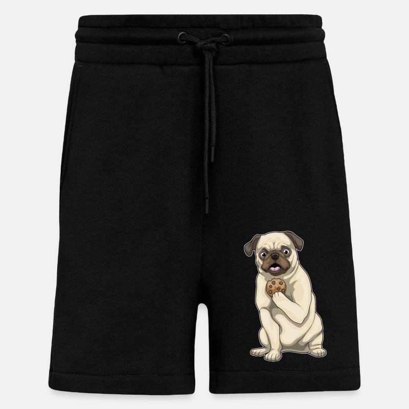 Biscuit Carlin - Short bio décontracté fabriqué en UE - SOLID BLACK