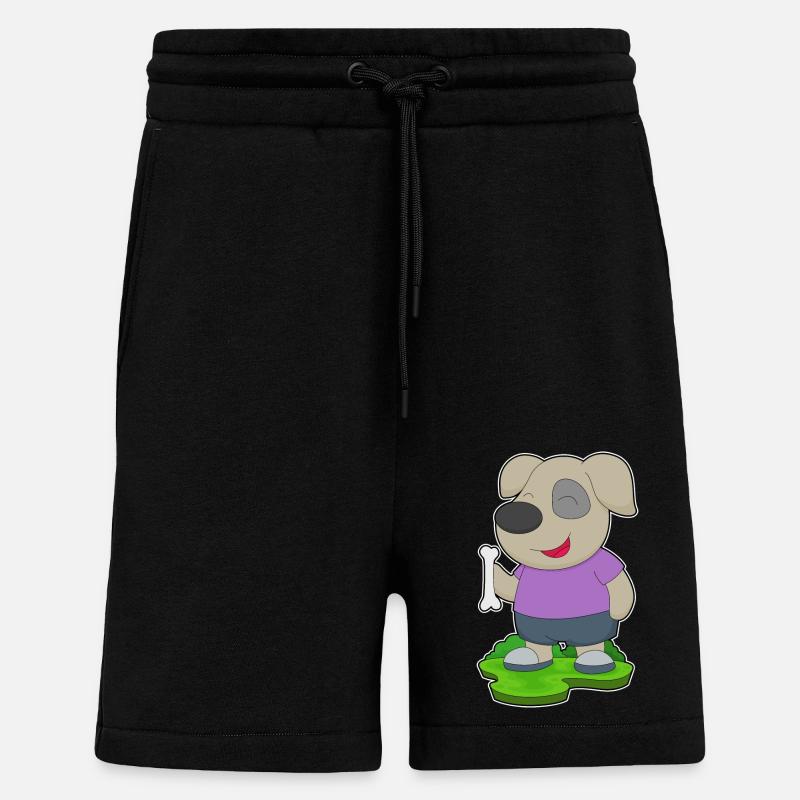 Os de chien - Short bio décontracté fabriqué en UE - SOLID BLACK