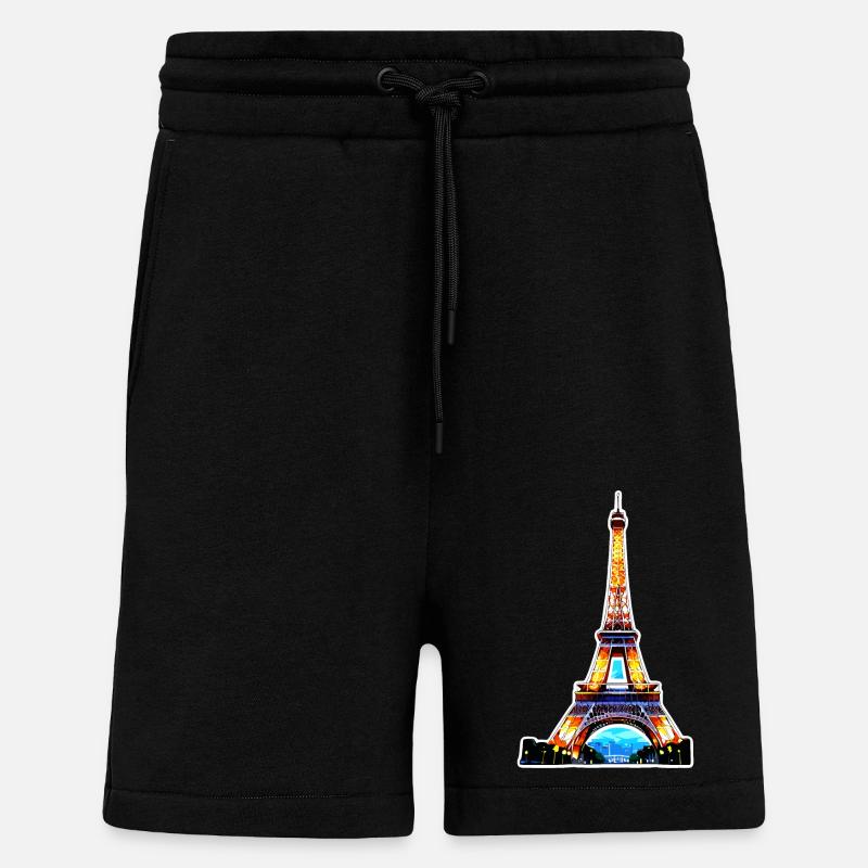 Eiffelturm #7 - Shorts - made by SPREAD - SOLID BLACK